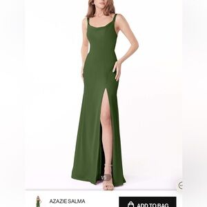 NWT Azazie Salma in Olive Size 4
